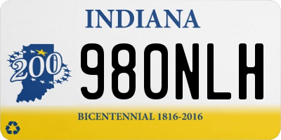 IN license plate 980NLH