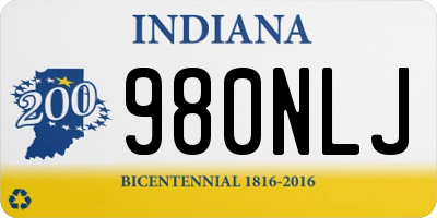 IN license plate 980NLJ