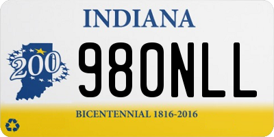 IN license plate 980NLL