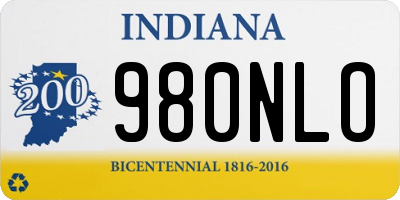 IN license plate 980NLO