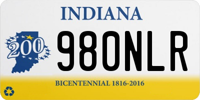 IN license plate 980NLR