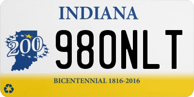 IN license plate 980NLT