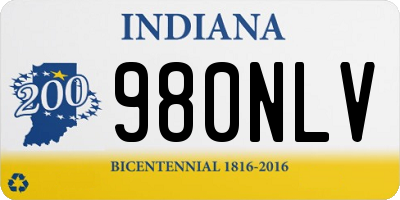 IN license plate 980NLV