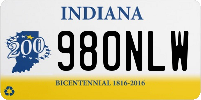 IN license plate 980NLW