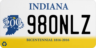 IN license plate 980NLZ