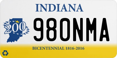 IN license plate 980NMA