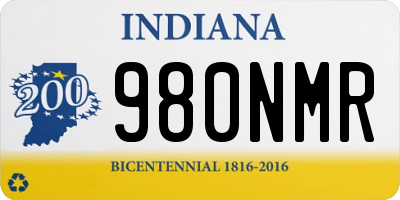 IN license plate 980NMR