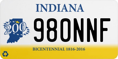 IN license plate 980NNF