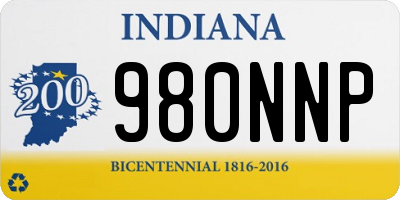 IN license plate 980NNP
