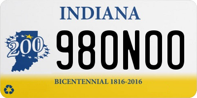 IN license plate 980NOO