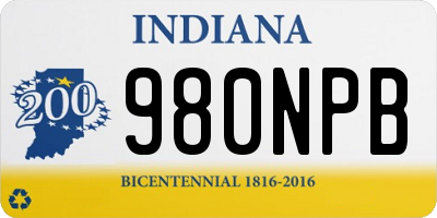 IN license plate 980NPB
