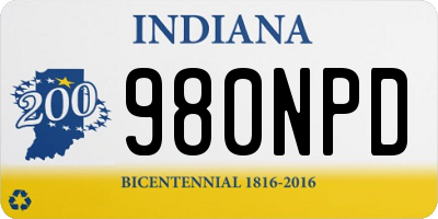 IN license plate 980NPD