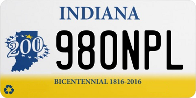 IN license plate 980NPL