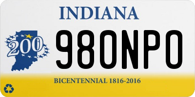 IN license plate 980NPO