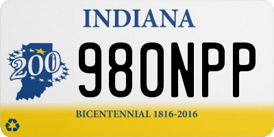 IN license plate 980NPP