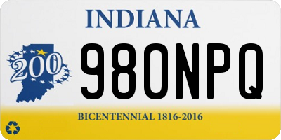 IN license plate 980NPQ