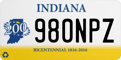 IN license plate 980NPZ