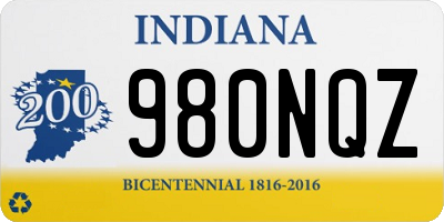 IN license plate 980NQZ