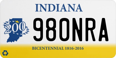 IN license plate 980NRA