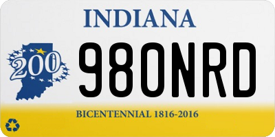 IN license plate 980NRD
