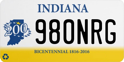 IN license plate 980NRG