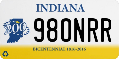 IN license plate 980NRR