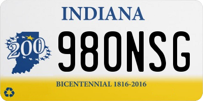 IN license plate 980NSG