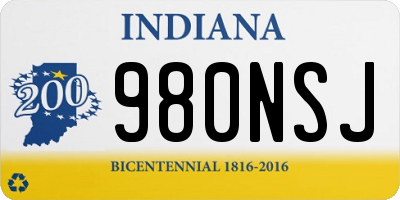 IN license plate 980NSJ