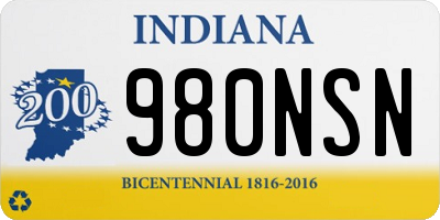 IN license plate 980NSN