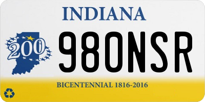 IN license plate 980NSR