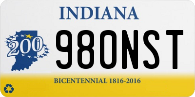 IN license plate 980NST