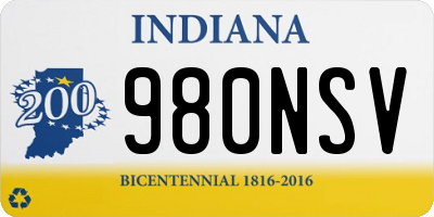 IN license plate 980NSV