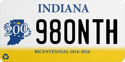 IN license plate 980NTH