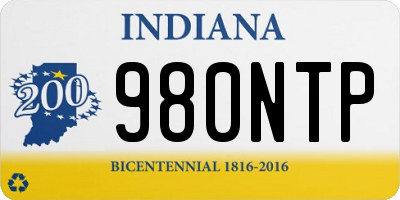 IN license plate 980NTP