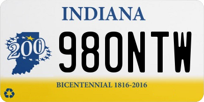 IN license plate 980NTW