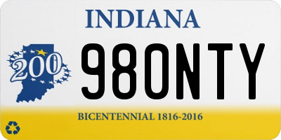 IN license plate 980NTY