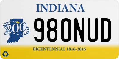 IN license plate 980NUD