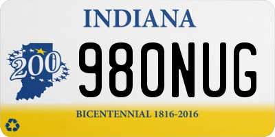 IN license plate 980NUG