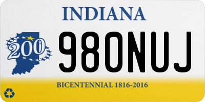 IN license plate 980NUJ