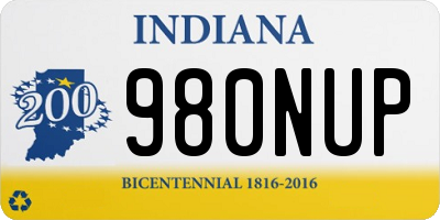 IN license plate 980NUP