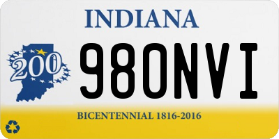 IN license plate 980NVI