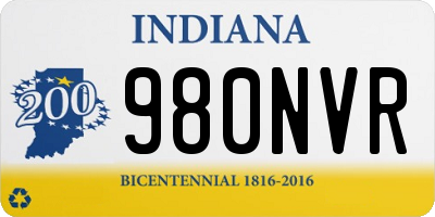 IN license plate 980NVR