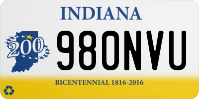 IN license plate 980NVU