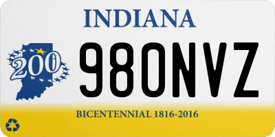 IN license plate 980NVZ