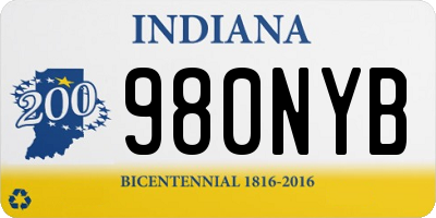 IN license plate 980NYB