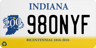 IN license plate 980NYF