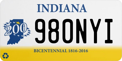 IN license plate 980NYI