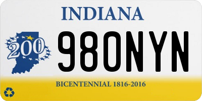 IN license plate 980NYN