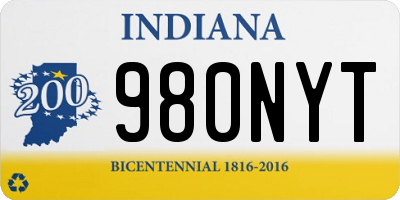 IN license plate 980NYT