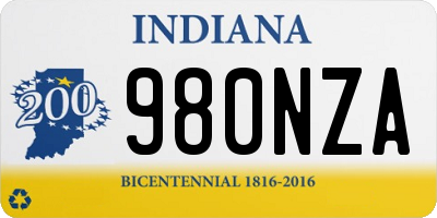IN license plate 980NZA